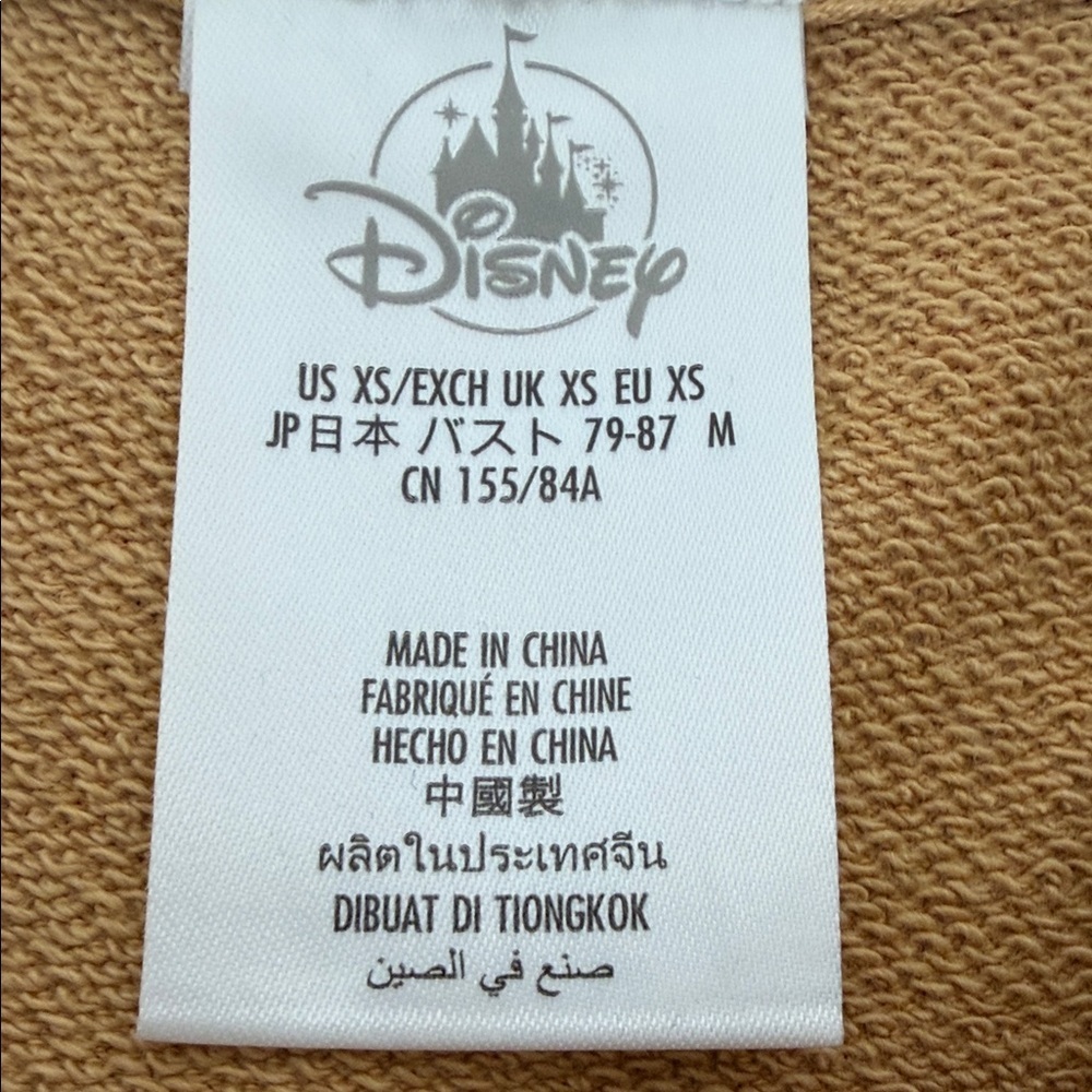 Women’s Disney Tan Sweatshirt with Chip and Dale Heart Design size XS - Picture 3 of 11